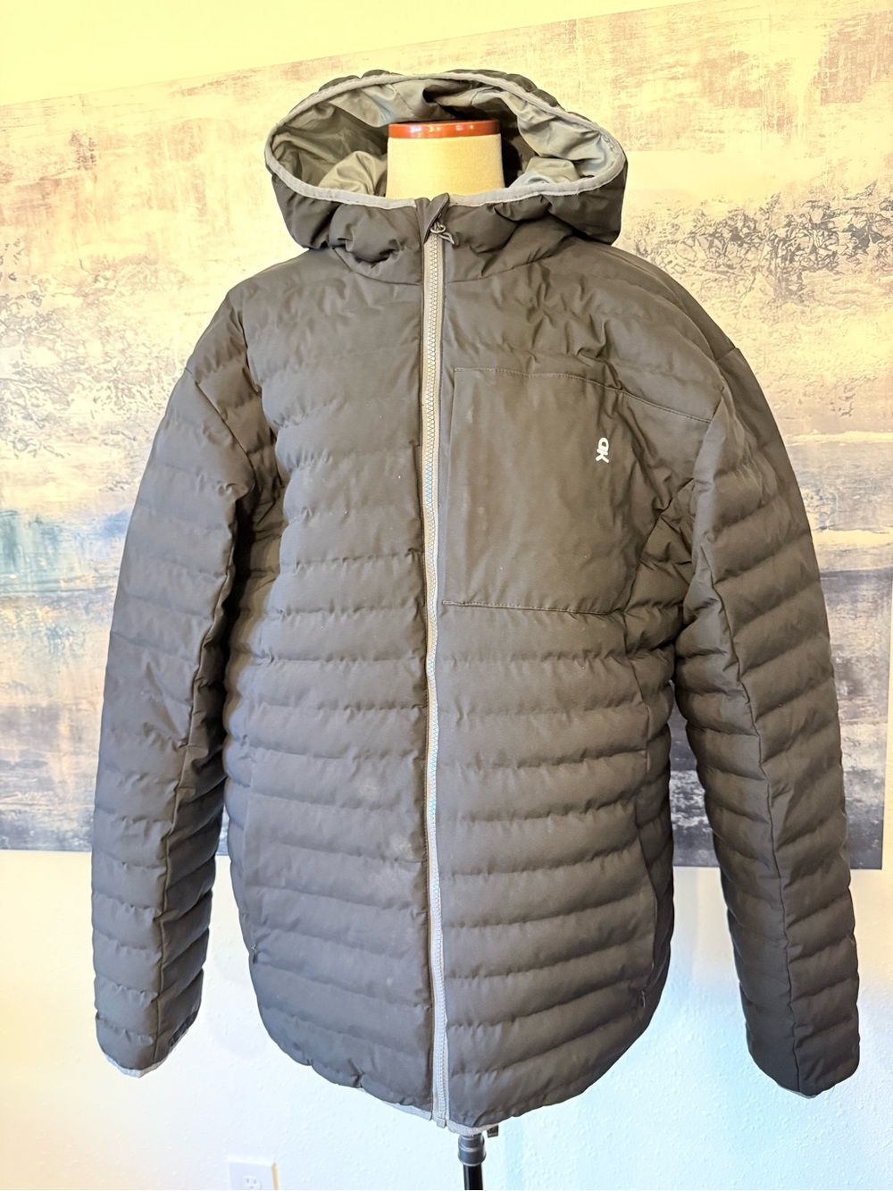 Little Donkey Andy Insulation Puffer Jacket with Hood Charcoal Gray Women’s XL D
